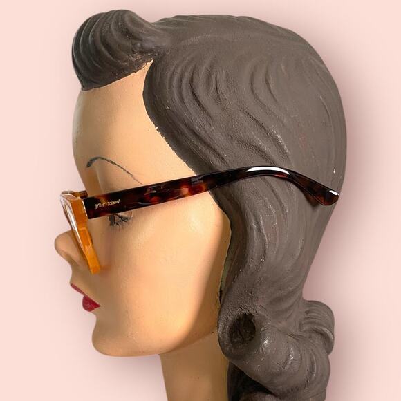 Betsey Johnson +2.00 Reading Glasses Readers Amber Tortoise Rounded Square - Picture 4 of 4